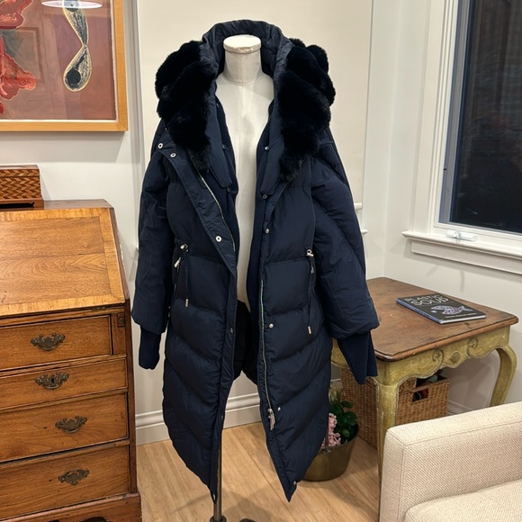 Max & Moi Dora Hooded Puffer Coat - Navy - Picture 13 of 16